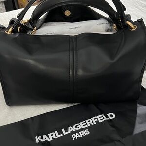 Karl Lagerfeld Black Satchel Bag